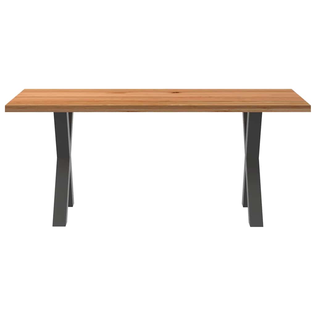 Eettafel rechthoekig 180x80x74 cm massief eikenhout lichtbruin