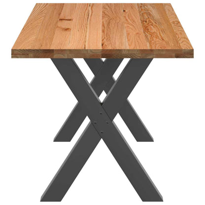 Eettafel rechthoekig 180x80x74 cm massief eikenhout lichtbruin