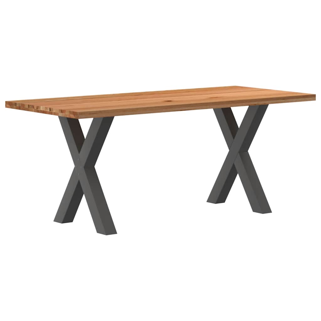Eettafel rechthoekig 180x80x74 cm massief eikenhout lichtbruin