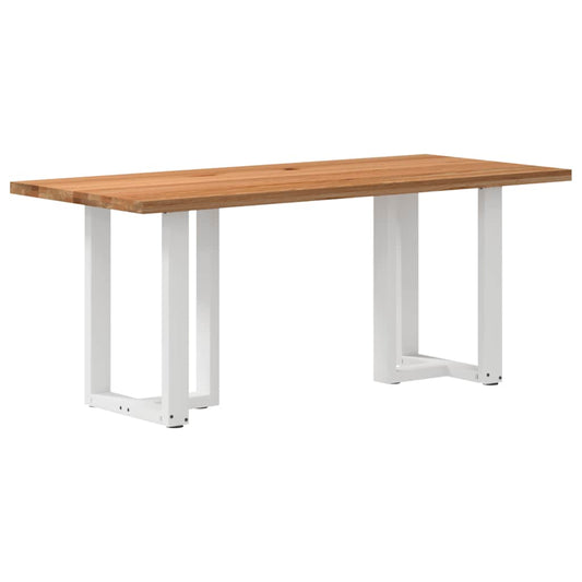 Eettafel rechthoekig 180x80x74 cm massief eikenhout lichtbruin