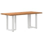 Eettafel rechthoekig 180x80x74 cm massief eikenhout lichtbruin