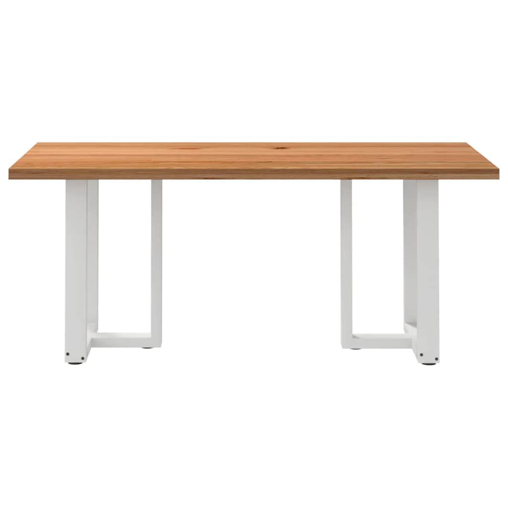 Eettafel rechthoekig 180x80x74 cm massief eikenhout lichtbruin