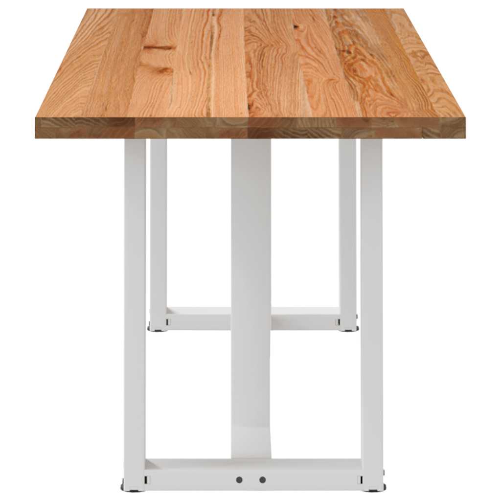 Eettafel rechthoekig 180x80x74 cm massief eikenhout lichtbruin