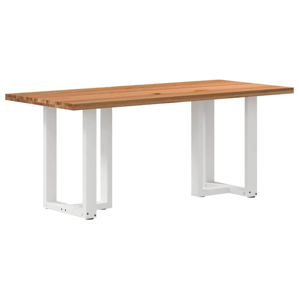 Eettafel rechthoekig 180x80x74 cm massief eikenhout lichtbruin