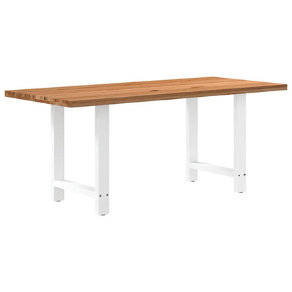 Eettafel rechthoekig 180x80x74 cm massief eikenhout lichtbruin