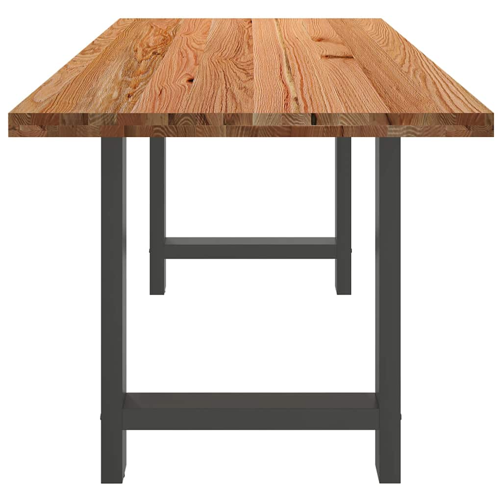 Eettafel rechthoekig 180x80x74 cm massief eikenhout lichtbruin