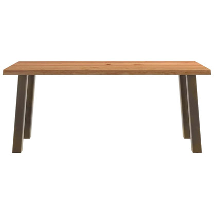Eettafel met natuurlijke rand massief eikenhout rechthoekig