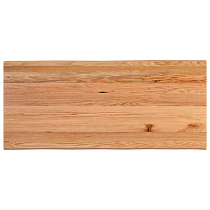 Eettafel met natuurlijke rand 180x80x74 cm massief eikenhout