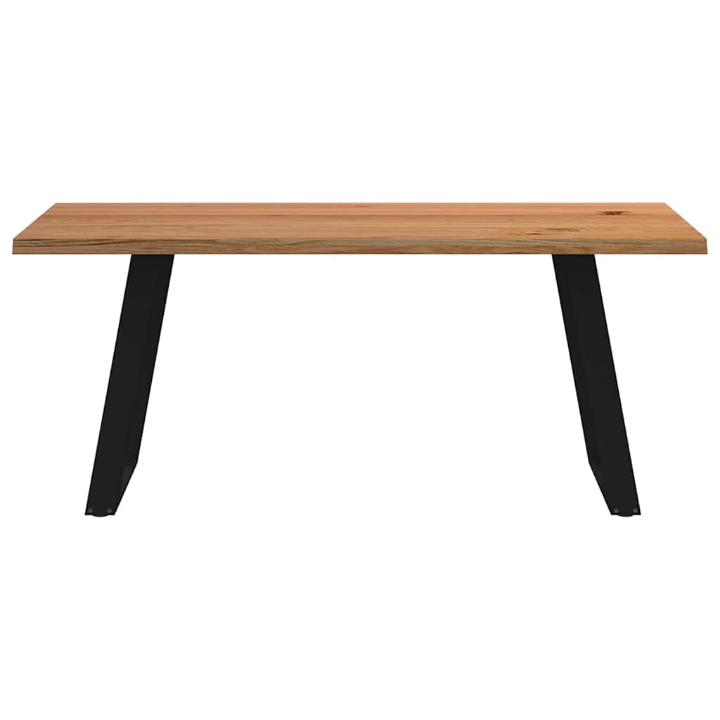 Eettafel met natuurlijke rand massief eikenhout rechthoekig