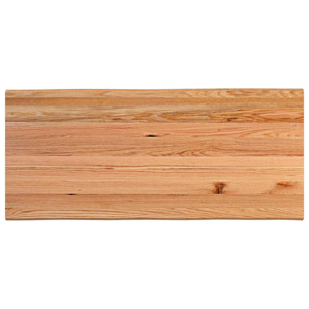 Eettafel met natuurlijke rand massief eikenhout rechthoekig