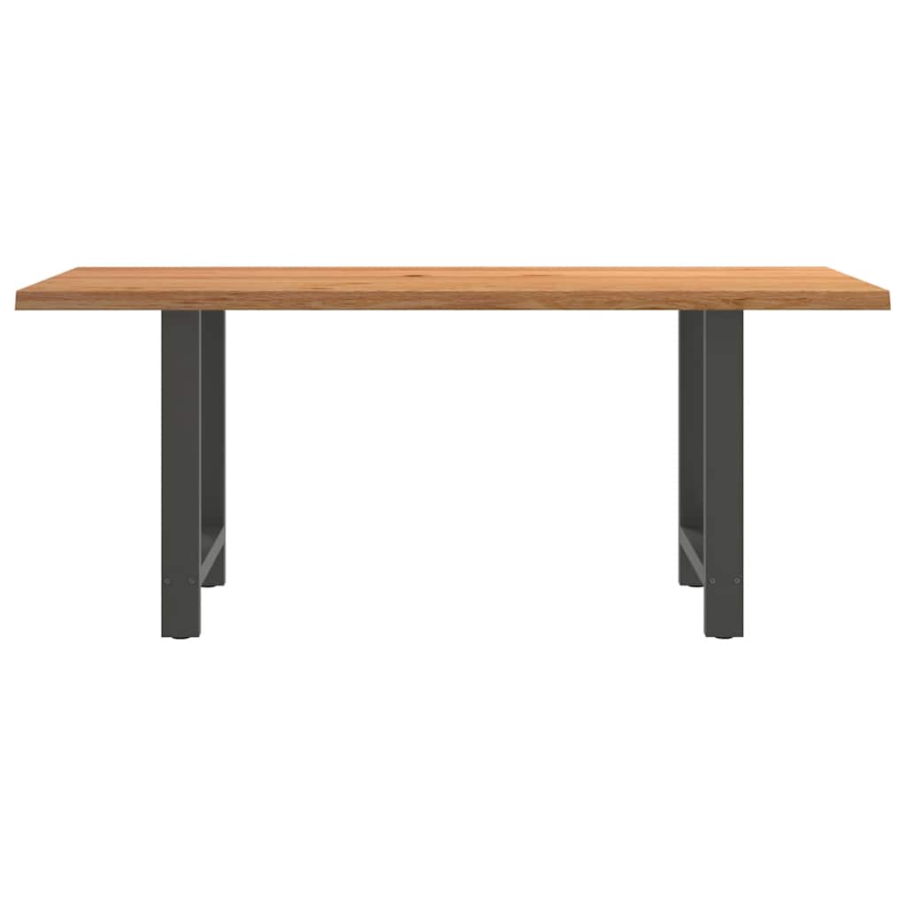 Eettafel rechthoekig 180x80x74 cm massief eikenhout lichtbruin