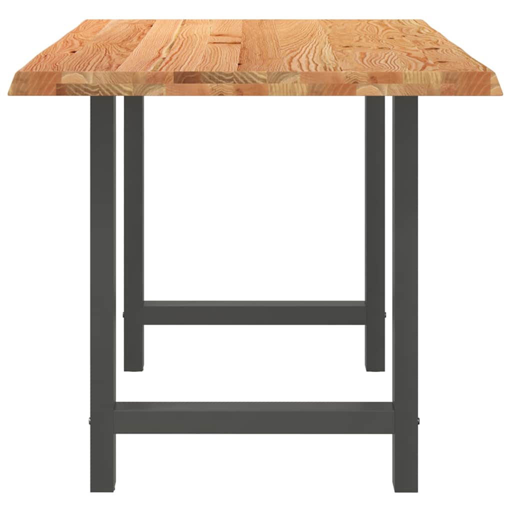 Eettafel rechthoekig 180x80x74 cm massief eikenhout lichtbruin