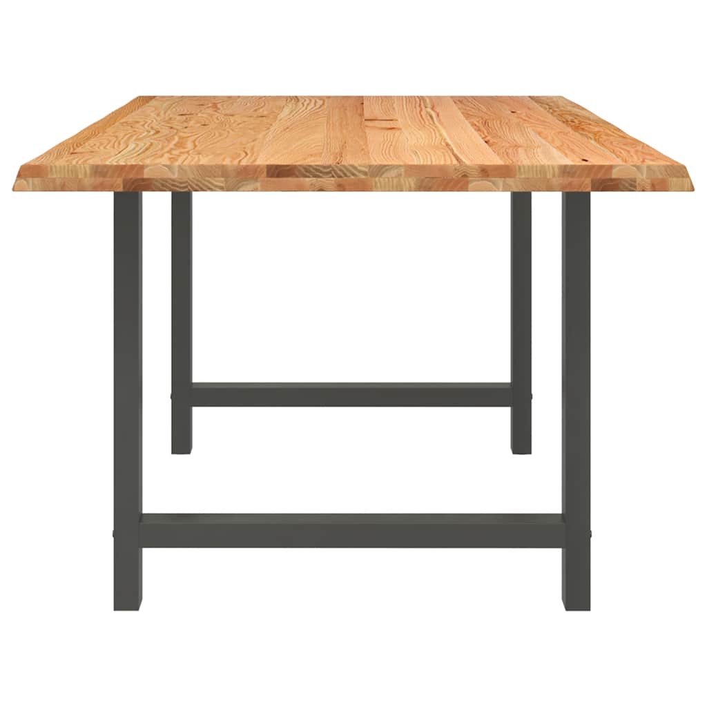 Eettafel rechthoekig 240x100x74 cm massief eikenhout lichtbruin