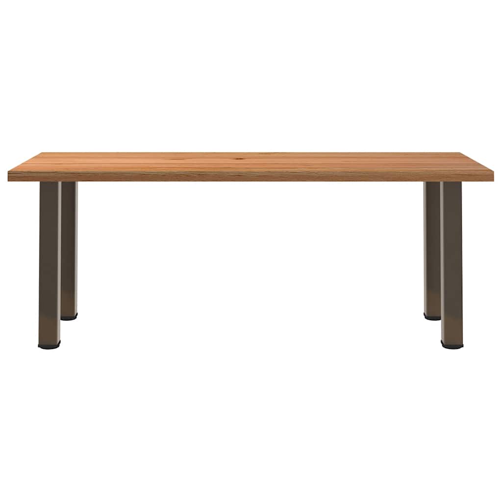 Eettafel rechthoekig 200x80x74 cm massief eikenhout lichtbruin