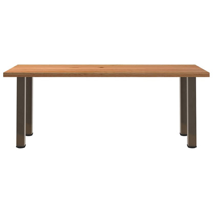 Eettafel rechthoekig 200x80x74 cm massief eikenhout lichtbruin