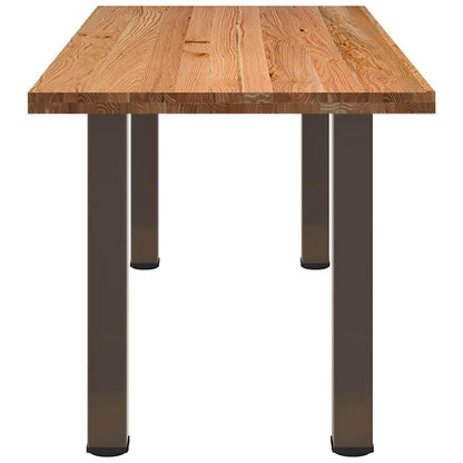Eettafel rechthoekig 200x80x74 cm massief eikenhout lichtbruin