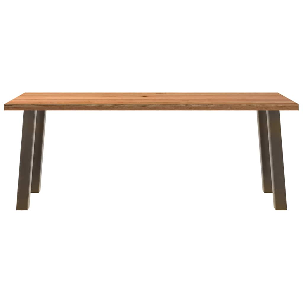 Eettafel rechthoekig 200x80x74 cm massief eikenhout lichtbruin