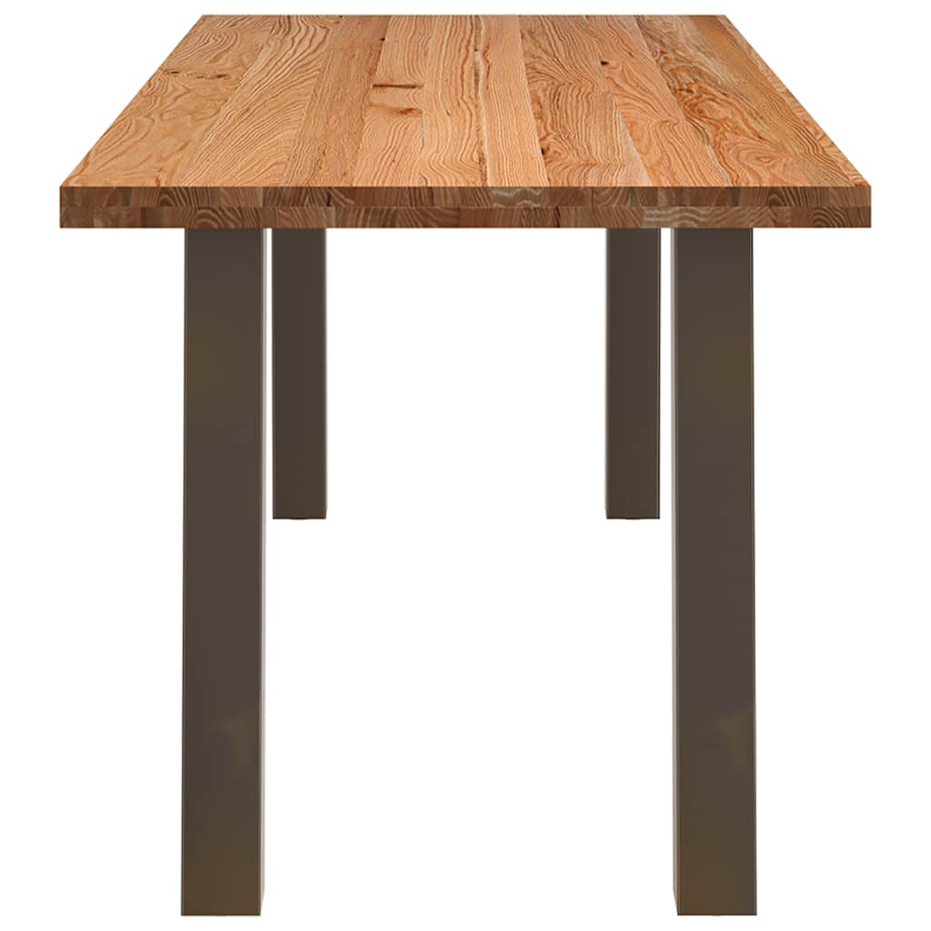 Eettafel rechthoekig 200x80x74 cm massief eikenhout lichtbruin