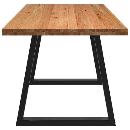 Eettafel rechthoekig 200x80x74 cm massief eikenhout lichtbruin
