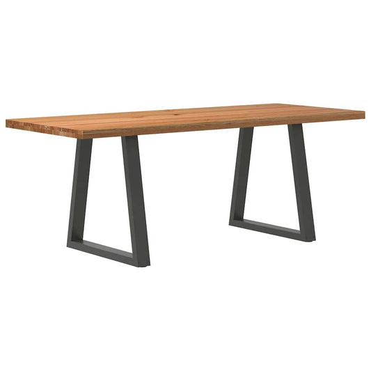 Eettafel rechthoekig 200x80x74 cm massief eikenhout lichtbruin
