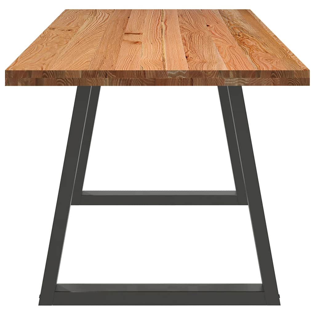 Eettafel rechthoekig 200x80x74 cm massief eikenhout lichtbruin