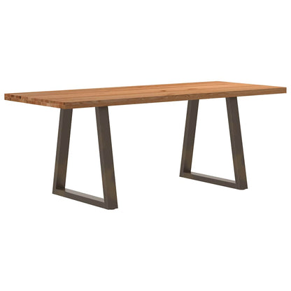 Eettafel rechthoekig 200x80x74 cm massief eikenhout lichtbruin