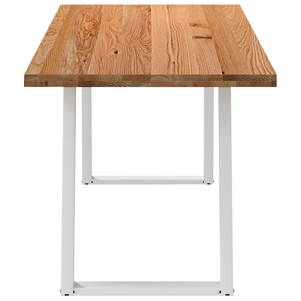 Eettafel rechthoekig 200x80x74 cm massief eikenhout lichtbruin