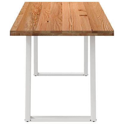 Eettafel rechthoekig 200x80x74 cm massief eikenhout lichtbruin