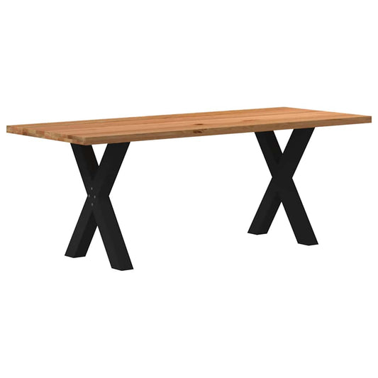 Eettafel rechthoekig 200x80x74 cm massief eikenhout lichtbruin