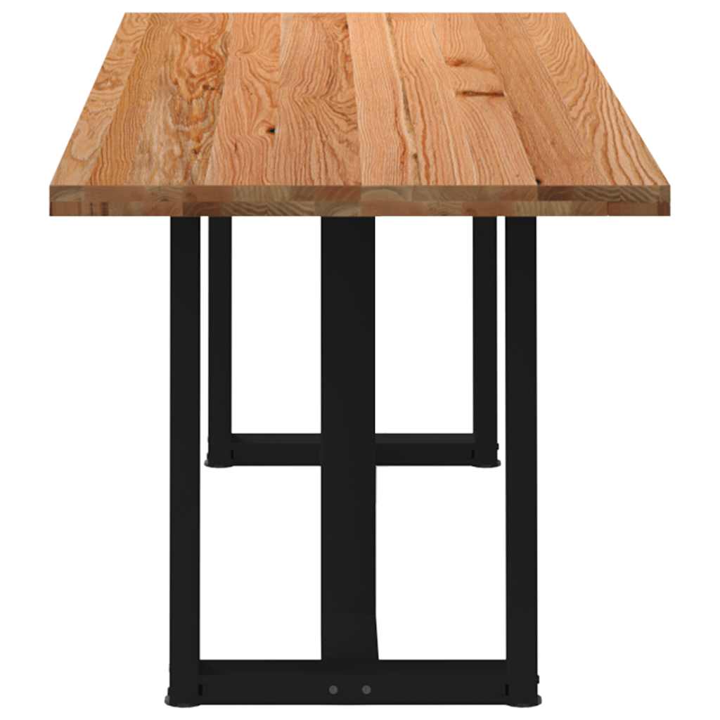 Eettafel rechthoekig 200x80x74 cm massief eikenhout lichtbruin