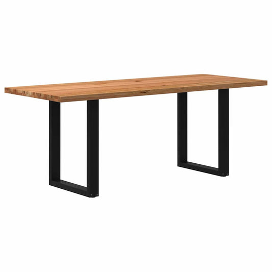 Eettafel rechthoekig 200x80x74 cm massief eikenhout lichtbruin
