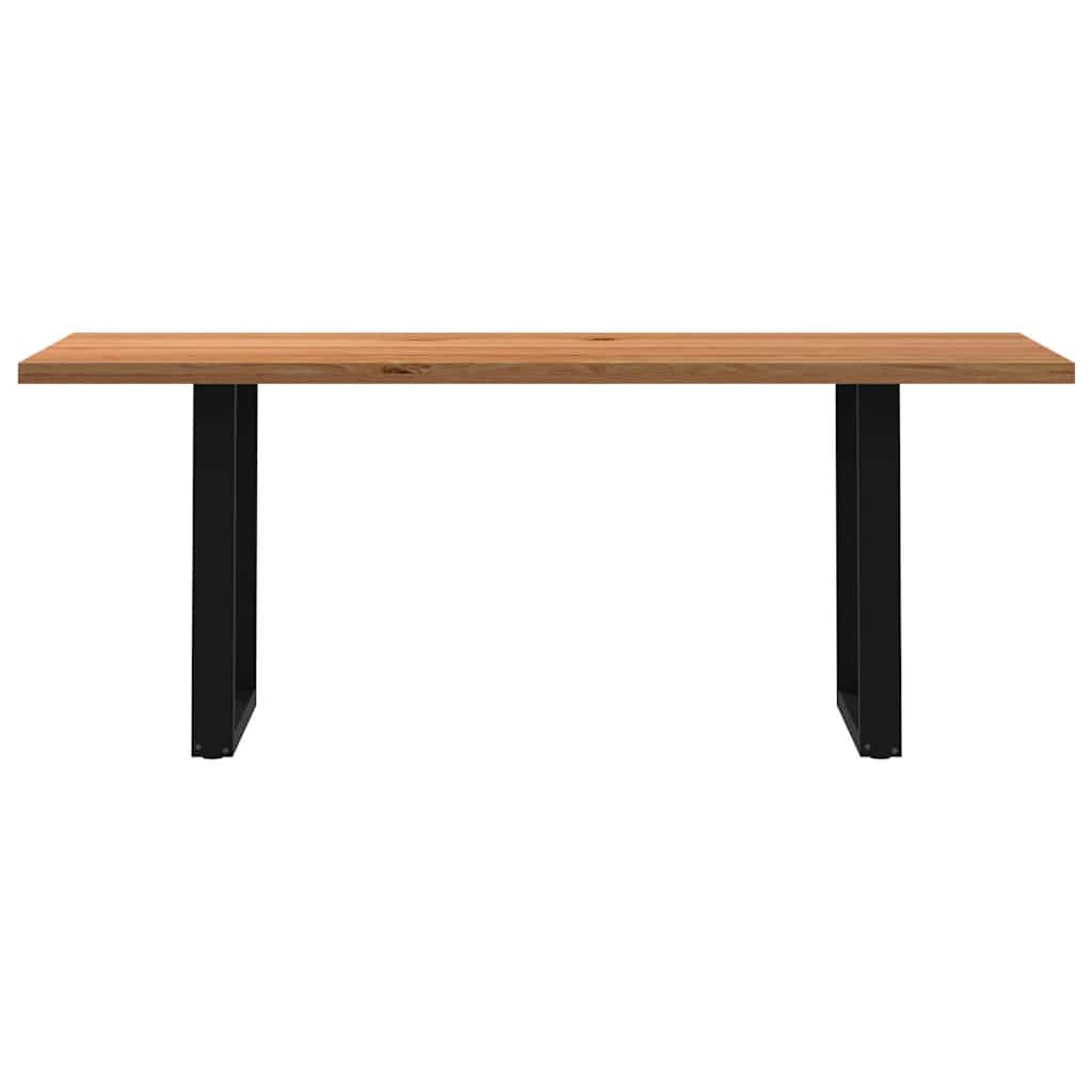 Eettafel rechthoekig 200x80x74 cm massief eikenhout lichtbruin