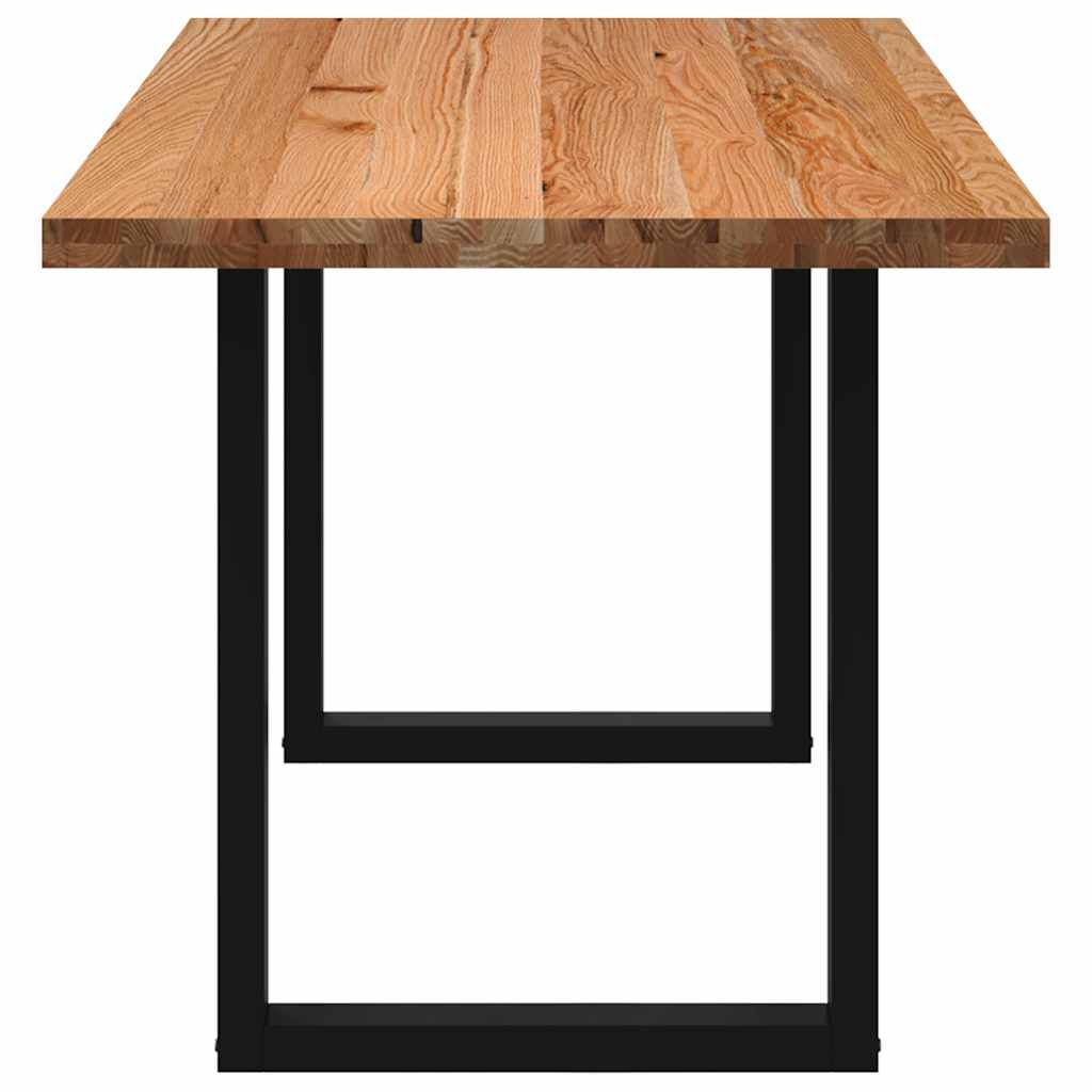 Eettafel rechthoekig 200x80x74 cm massief eikenhout lichtbruin