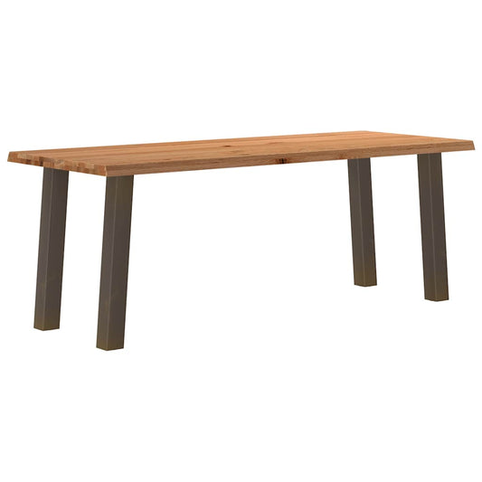 Eettafel rechthoekig 200x80x74 cm massief eikenhout lichtbruin