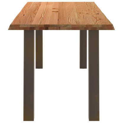 Eettafel rechthoekig 200x80x74 cm massief eikenhout lichtbruin
