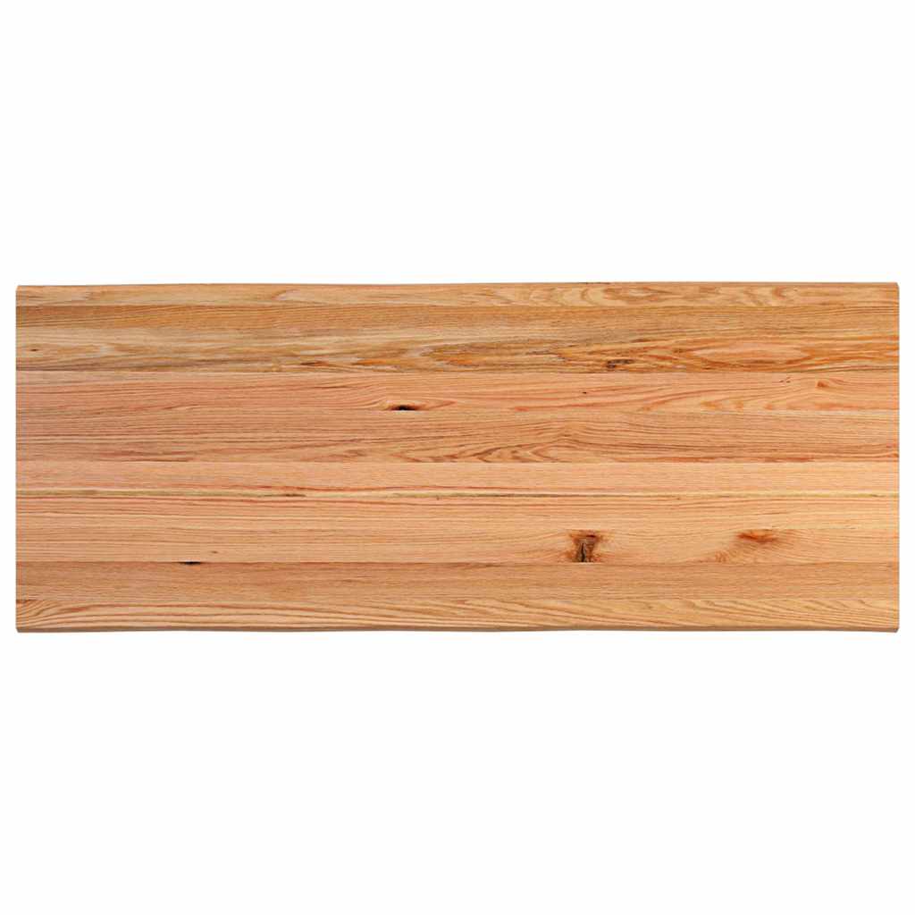 Eettafel met natuurlijke rand 200x80x74 cm massief eikenhout