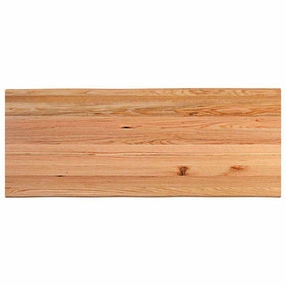 Eettafel met natuurlijke rand 200x80x74 cm massief eikenhout