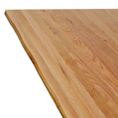 Eettafel met natuurlijke rand 200x80x74 cm massief eikenhout