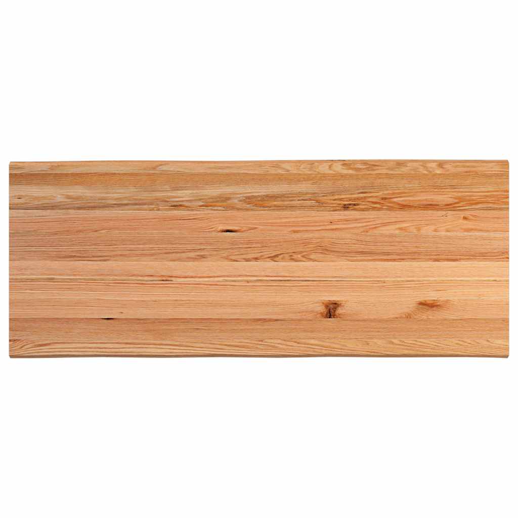 Eettafel met natuurlijke rand 200x80x74 cm massief eikenhout