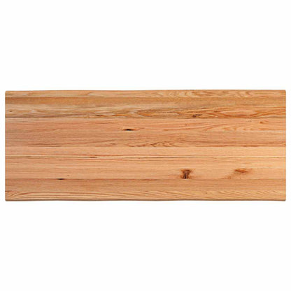 Eettafel met natuurlijke rand 200x80x74 cm massief eikenhout