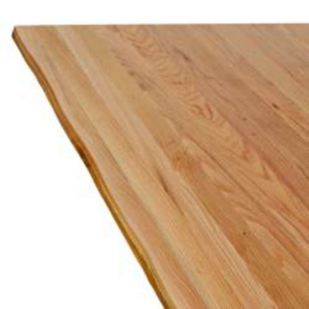 Eettafel met natuurlijke rand 200x80x74 cm massief eikenhout
