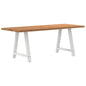 Eettafel met natuurlijke rand massief eikenhout rechthoekig
