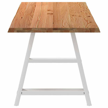 Eettafel met natuurlijke rand massief eikenhout rechthoekig