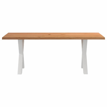 Eettafel met natuurlijke rand massief eikenhout rechthoekig