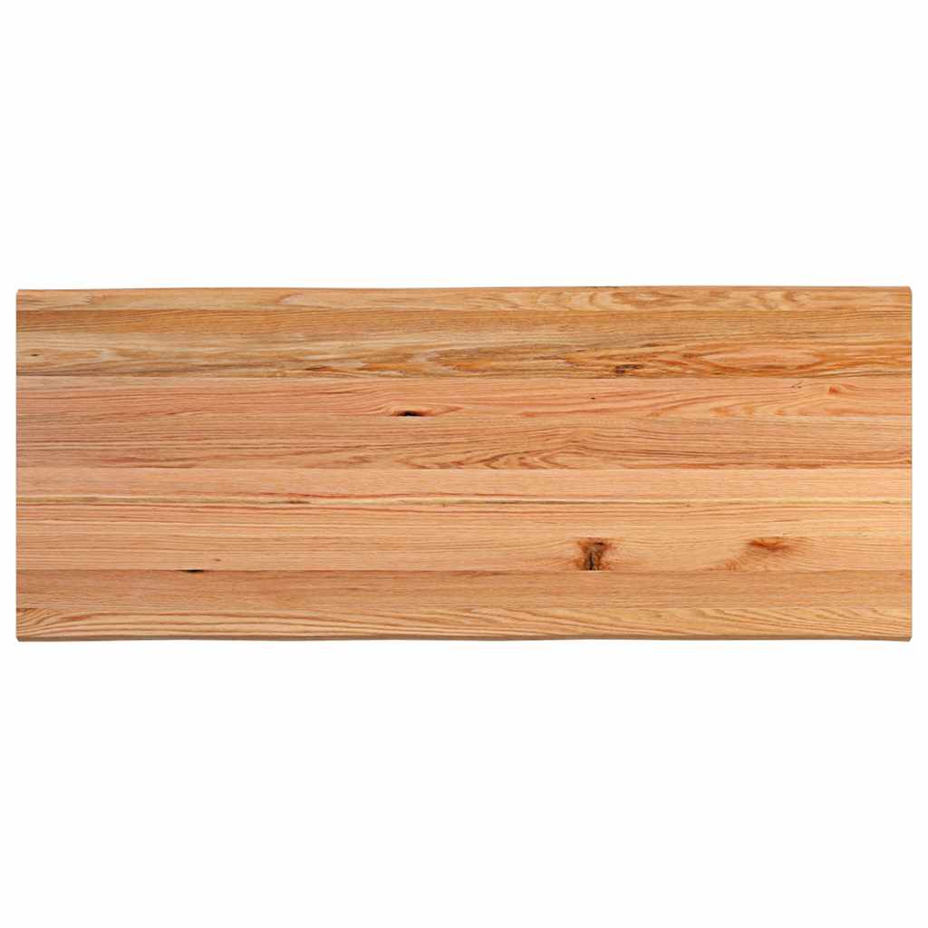 Eettafel met natuurlijke rand massief eikenhout rechthoekig