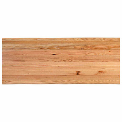 Eettafel met natuurlijke rand massief eikenhout rechthoekig