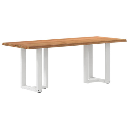 Eettafel met natuurlijke rand massief eikenhout rechthoekig