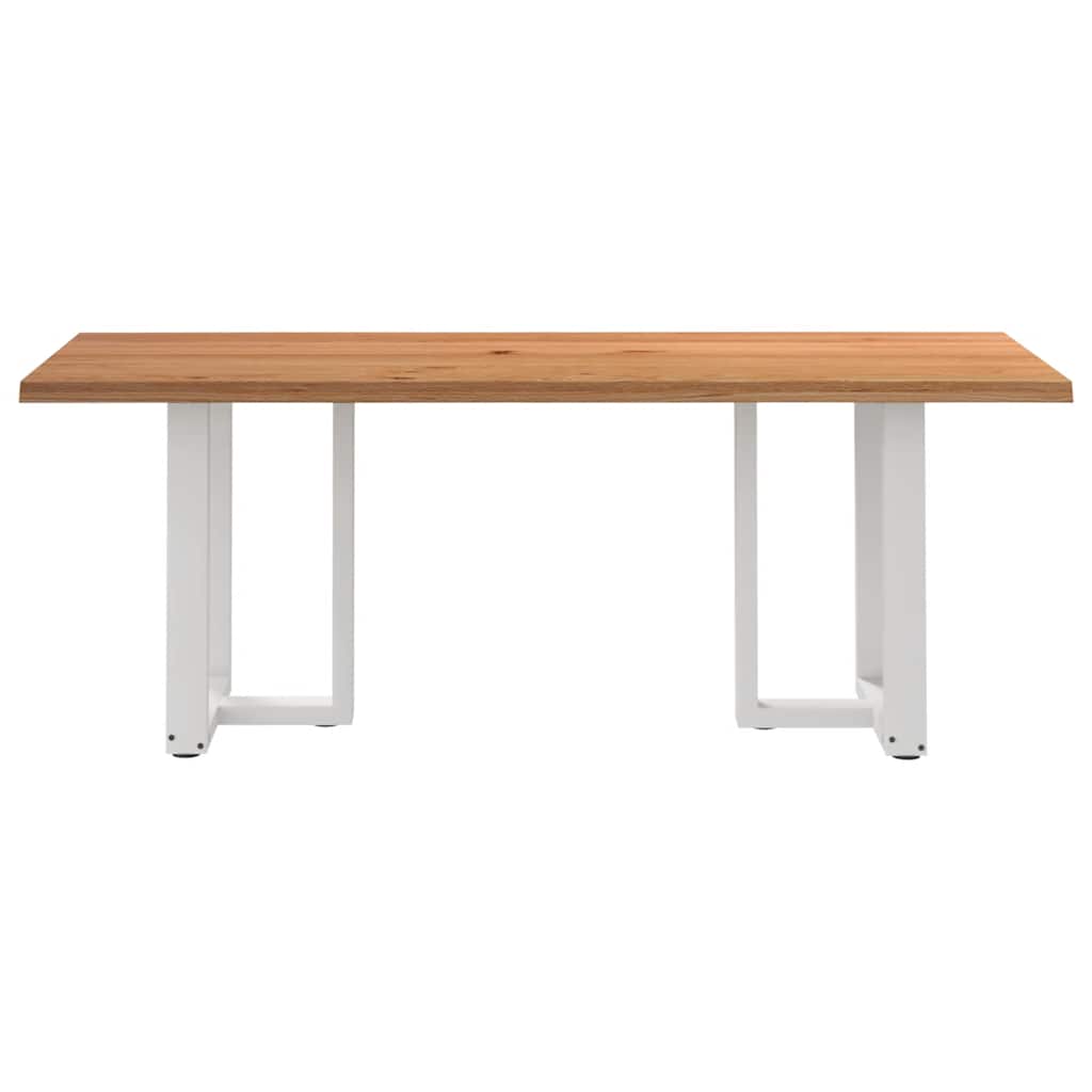 Eettafel met natuurlijke rand massief eikenhout rechthoekig