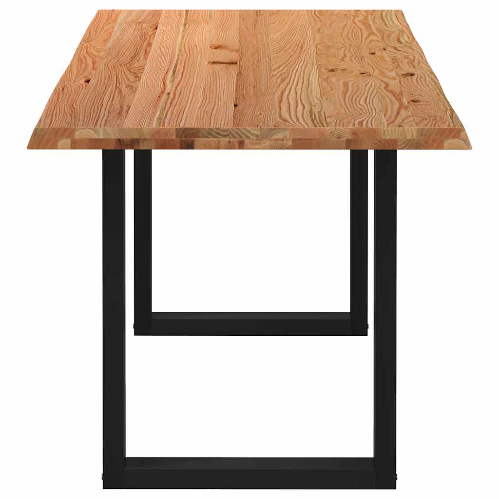 Eettafel met natuurlijke rand massief eikenhout rechthoekig