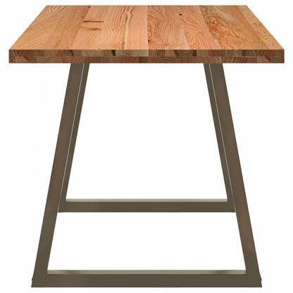 Eettafel rechthoekig 220x80x74 cm massief eikenhout lichtbruin